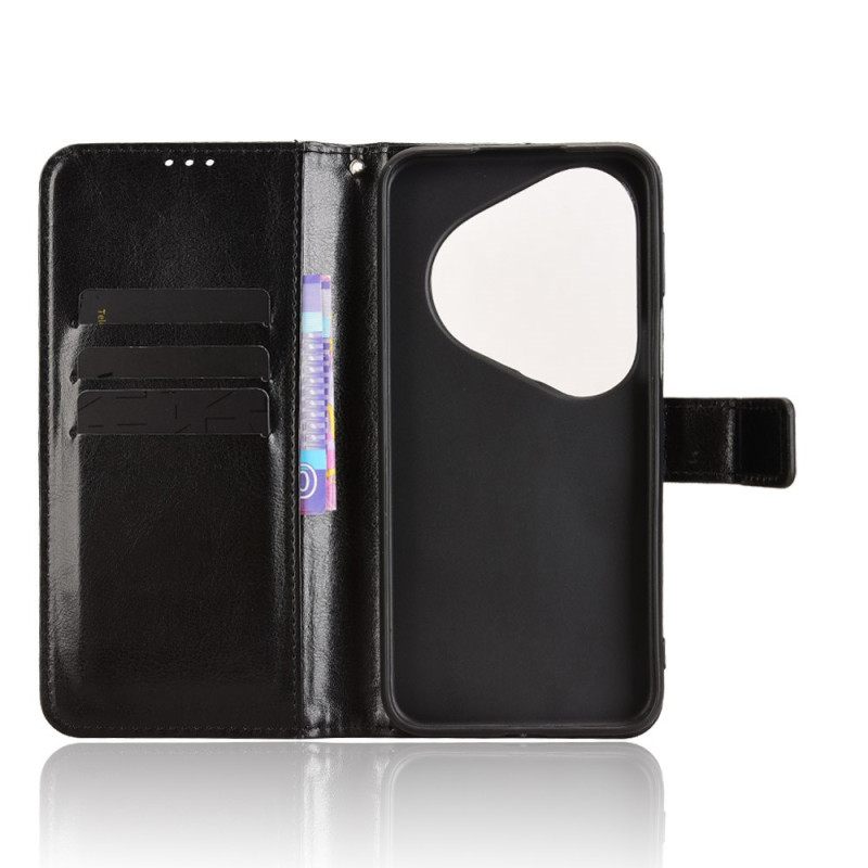 Leren Hoesje Huawei Pura 80 Ultra Flitsend Kunstleer Bescherming Hoesje