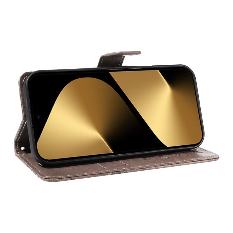 Leren Hoesje Huawei Pura 80 Ultra Groot Vlinders Bescherming Hoesje