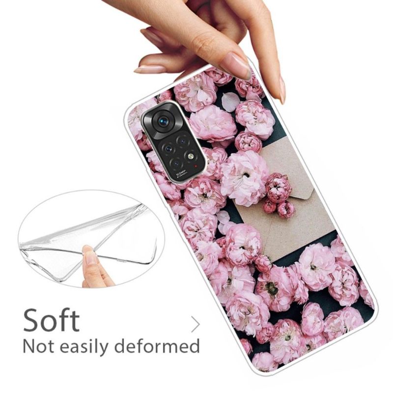 Hoesje voor Xiaomi Redmi Note 11 Pro / 11 Pro 5G Anti-fall Roze Bloem