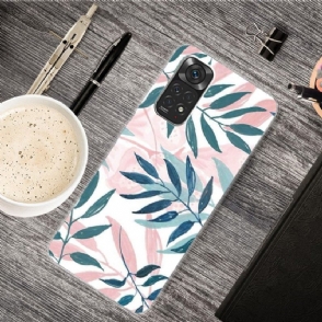 Hoesje voor Xiaomi Redmi Note 11 Pro / 11 Pro 5G Groene En Roze Bladeren
