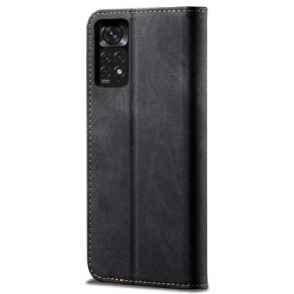 Leren Hoesje voor Xiaomi Redmi Note 11 Pro / 11 Pro 5G Bescherming De Giulia Style Jeans