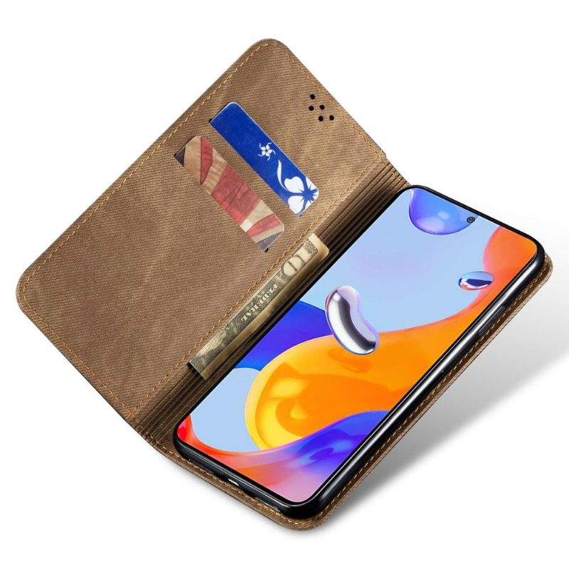 Leren Hoesje voor Xiaomi Redmi Note 11 Pro / 11 Pro 5G Bescherming De Giulia Style Jeans