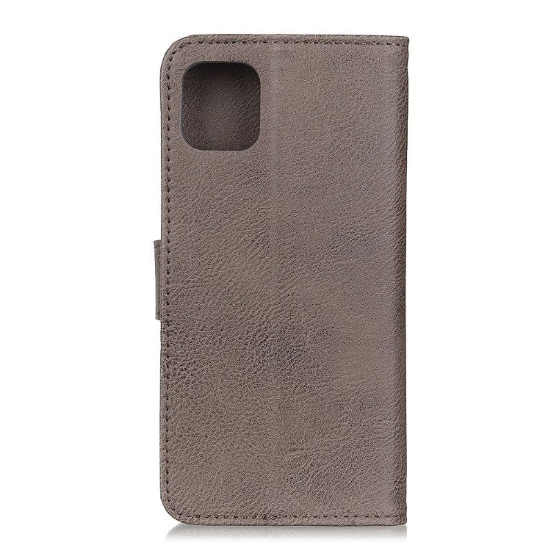 Folio-hoesje voor iPhone 11 Anti-fall Khazneh Imitatie Leer