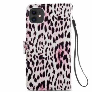 Folio-hoesje voor iPhone 11 Luipaardpatroon
