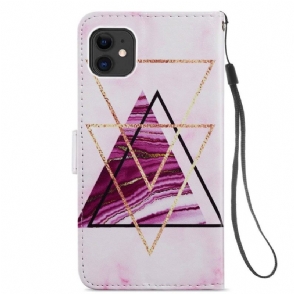 Folio-hoesje voor iPhone 11 Ontwerp Driehoeken
