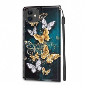 Folio-hoesje voor iPhone 11 Vlinders