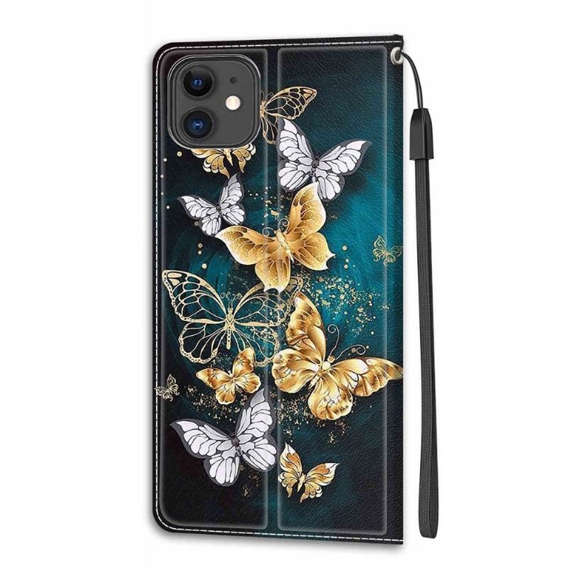 Folio-hoesje voor iPhone 11 Vlinders