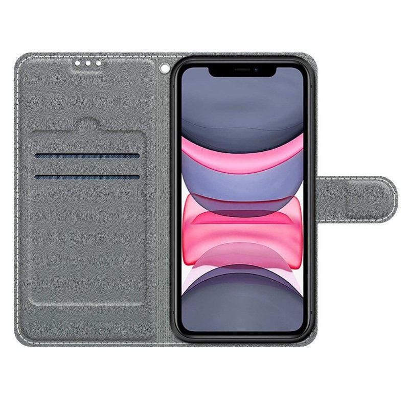 Folio-hoesje voor iPhone 11 Wilde Bladeren Illustratie