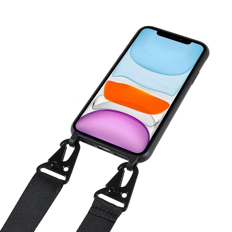 Hoesje voor iPhone 11 Bescherming Hoesje Bescherming Met Lanyard