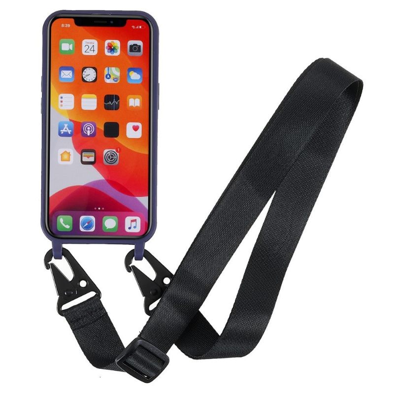 Hoesje voor iPhone 11 Bescherming Hoesje Bescherming Met Lanyard