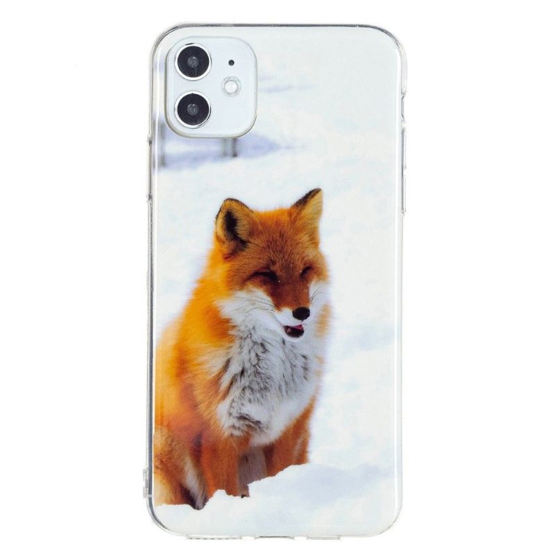 Hoesje voor iPhone 11 Fluorescerende Rode Vos