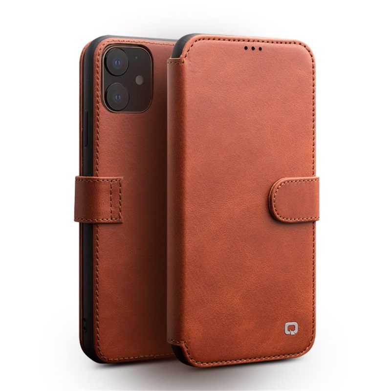 Hoesje voor iPhone 11 Folio-hoesje Echt Leer