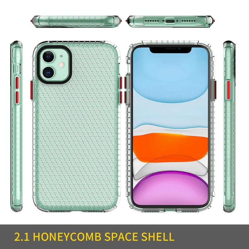 Hoesje voor iPhone 11 Siliconen Honingraat