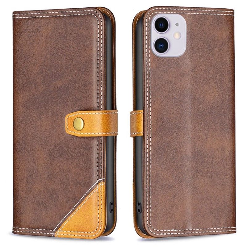 Leren Hoesje voor iPhone 11 Bescherming Binfen Series-8 Zichtbare Naden
