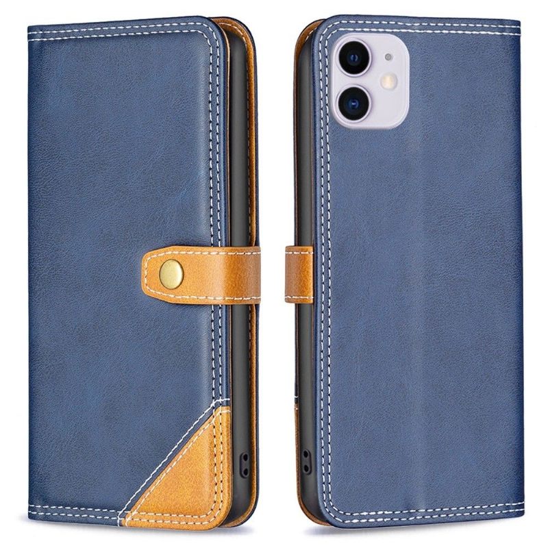 Leren Hoesje voor iPhone 11 Bescherming Binfen Series-8 Zichtbare Naden