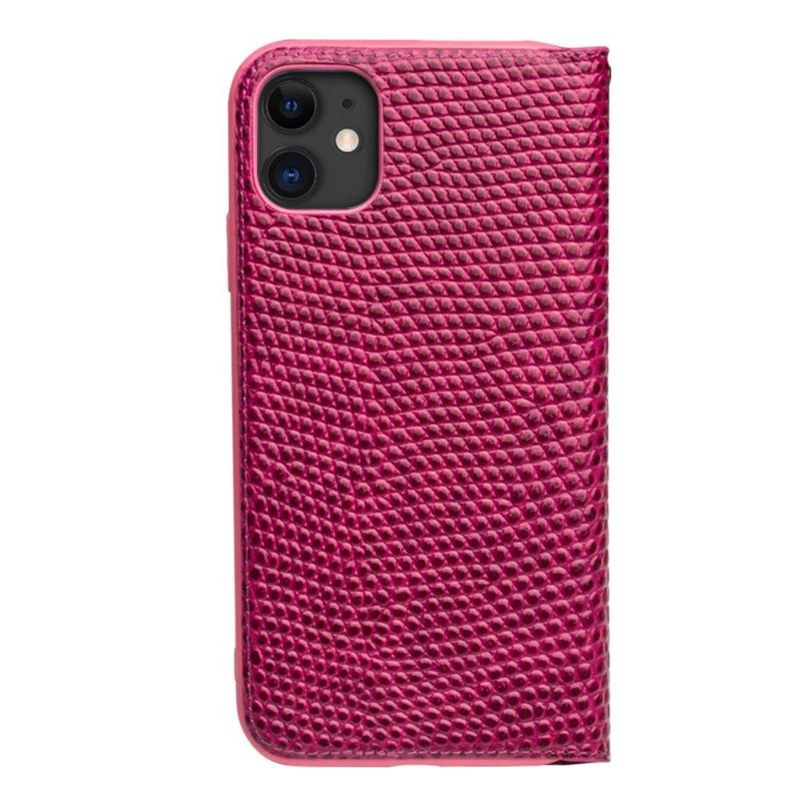Leren Hoesje voor iPhone 11 Echt Leer Met Krokodilleneffect - Roze