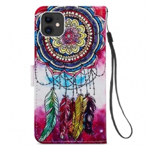 Leren Hoesje voor iPhone 11 Gekleurde Dromenvanger