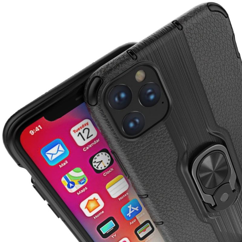Telefoonhoesje voor iPhone 11 Ledereffect Met Geïntegreerde Ondersteuning