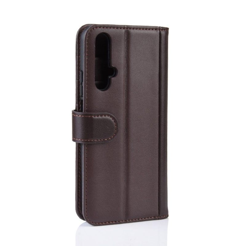 Folio-hoesje voor Honor 20 Premium Leder - Bruin