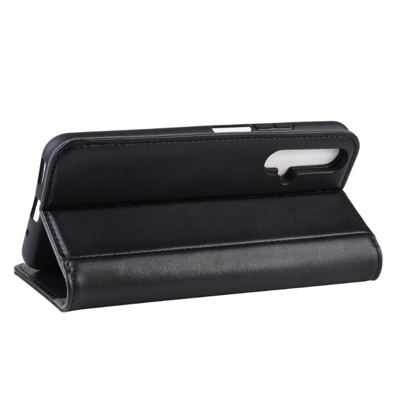 Folio-hoesje voor Honor 20 Premium Leder - Zwart