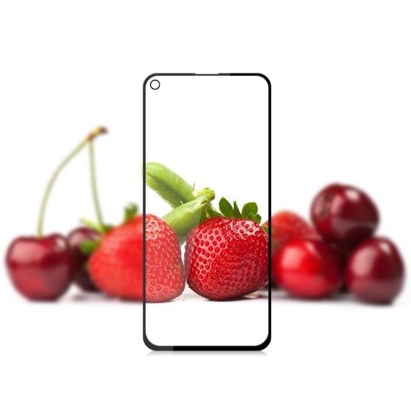 Honor 20 - Schermbeschermer Van Gehard Glas Op Ware Grootte - Zwart