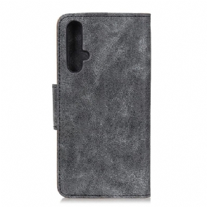 Leren Hoesje voor Honor 20 Bescherming Edouard In Vintage Kunstleer