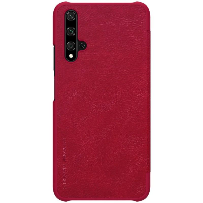 Leren Hoesje voor Honor 20 Bescherming Nillkin Qin Leren Cover - Rood