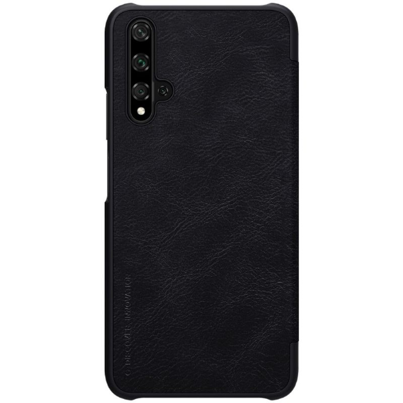 Leren Hoesje voor Honor 20 Nillkin Qin Leren Cover - Zwart