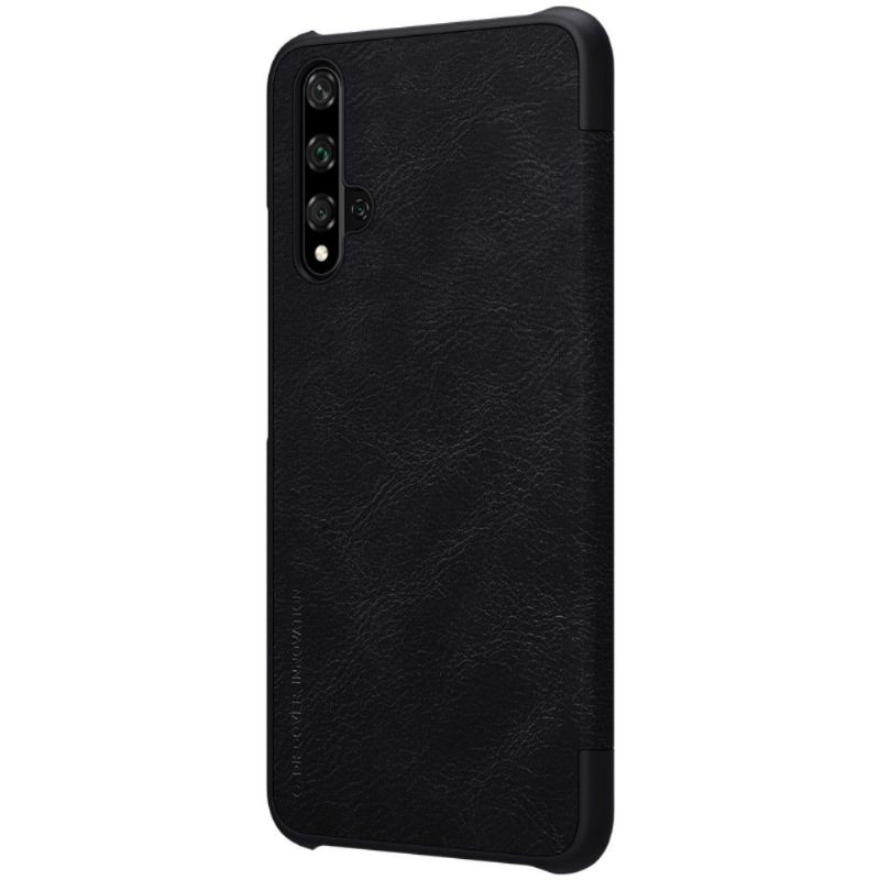 Leren Hoesje voor Honor 20 Nillkin Qin Leren Cover - Zwart