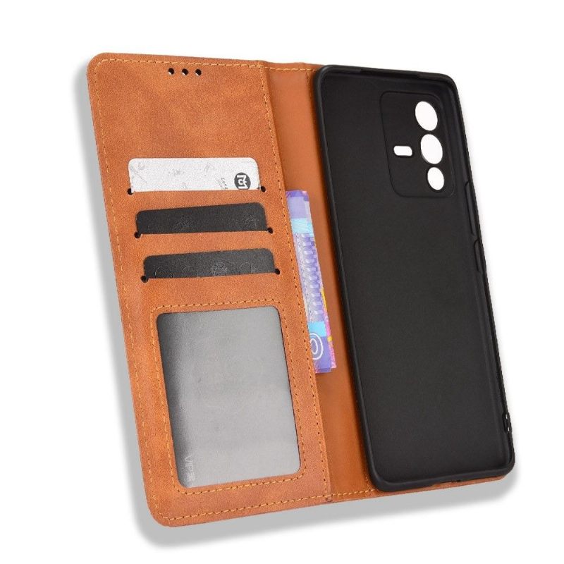 Case voor Vivo V23 5G Leer In Cirénius-stijl