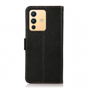 Leren Hoesje voor Vivo V23 5G Bescherming Khazneh Generfd Leer Eerst
