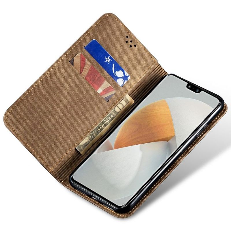 Leren Hoesje voor Vivo V23 5G De Giulia Style Jeans