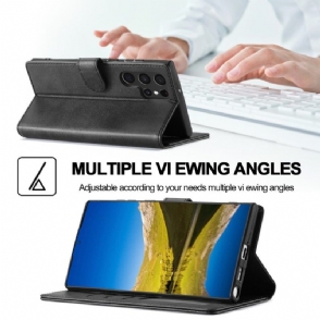 Case voor Samsung Galaxy S22 Ultra 5G Bescherming Folio-hoesje Ledereffect Lc.imeeke