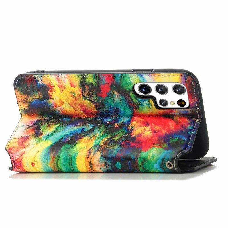 Flip Case voor Samsung Galaxy S22 Ultra 5G Iriserende Wolk