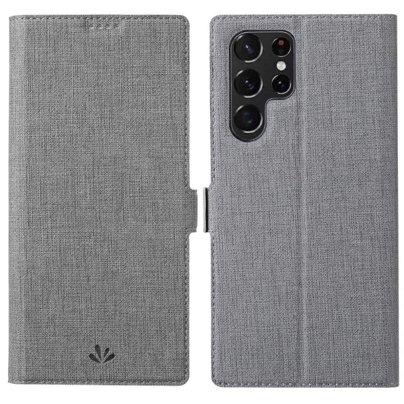 Flip Case voor Samsung Galaxy S22 Ultra 5G Ondersteuningsfunctie Voor Beugels