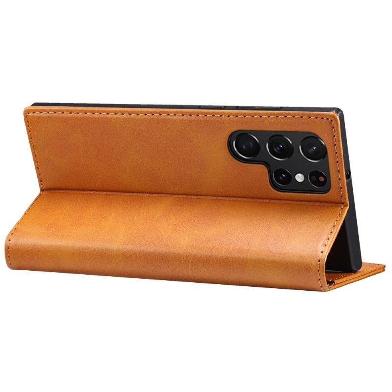 Folio-hoesje voor Samsung Galaxy S22 Ultra 5G Anti-fall Flip-stijl Leer