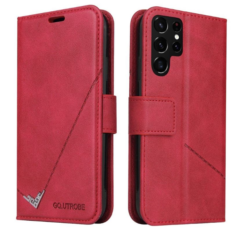 Folio-hoesje voor Samsung Galaxy S22 Ultra 5G Gq.utrobe Klassiek