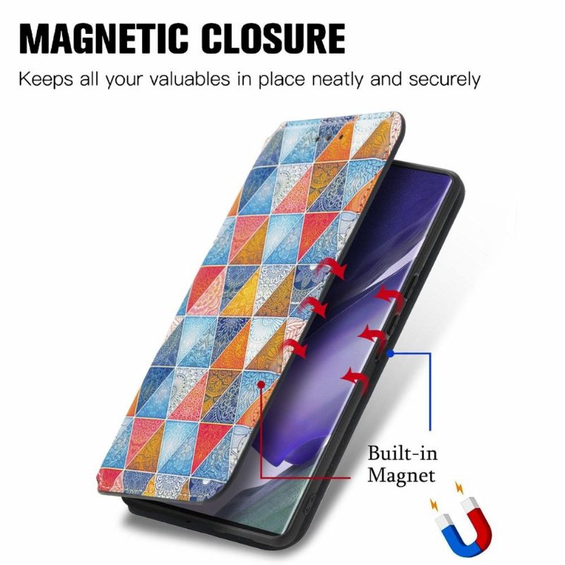 Folio-hoesje voor Samsung Galaxy S22 Ultra 5G Mandala Caleidoscoop