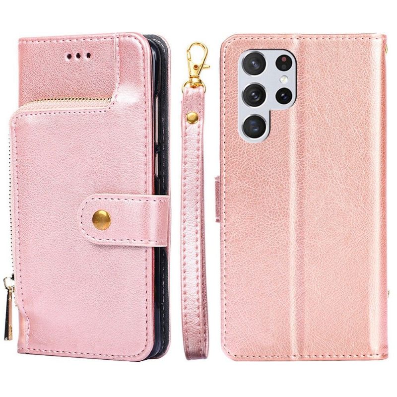Folio-hoesje voor Samsung Galaxy S22 Ultra 5G Portemonnee Van Imitatieleer