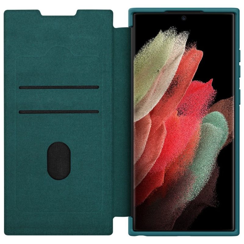 Folio-hoesje voor Samsung Galaxy S22 Ultra 5G Qin Pro-serie Flip