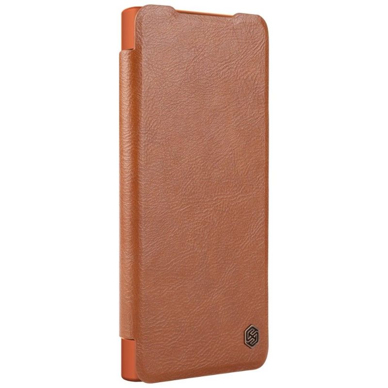 Folio-hoesje voor Samsung Galaxy S22 Ultra 5G Qin-serie Lederen Effect Met Lensdop