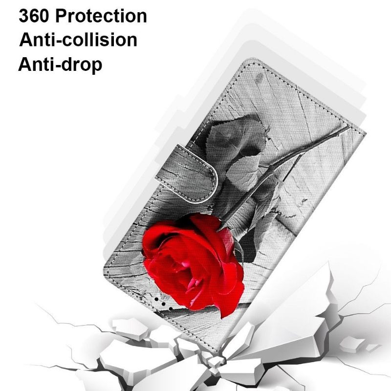 Folio-hoesje voor Samsung Galaxy S22 Ultra 5G Rozerood