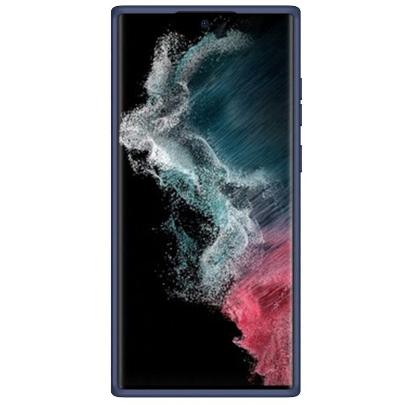 Hoesje voor Samsung Galaxy S22 Ultra 5G Achterste Lensdop Van Vloeibare Siliconen