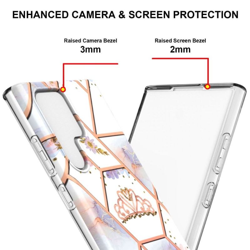 Hoesje voor Samsung Galaxy S22 Ultra 5G Anti-fall Marmer En Kroon