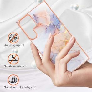 Hoesje voor Samsung Galaxy S22 Ultra 5G Gekleurd Marmer