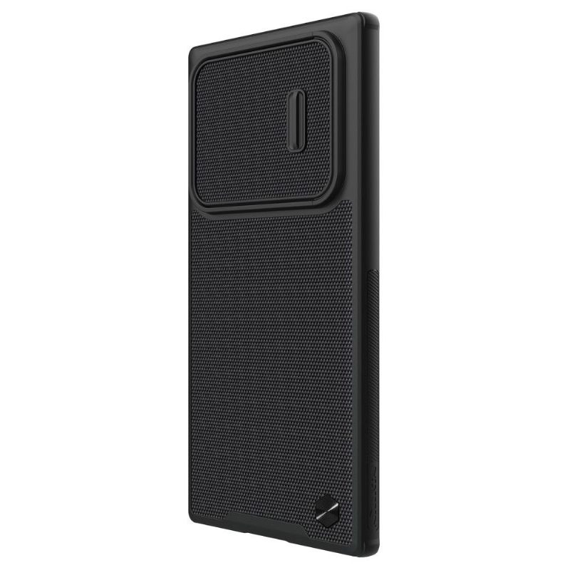 Hoesje voor Samsung Galaxy S22 Ultra 5G Getextureerde Case Met Lens Cover