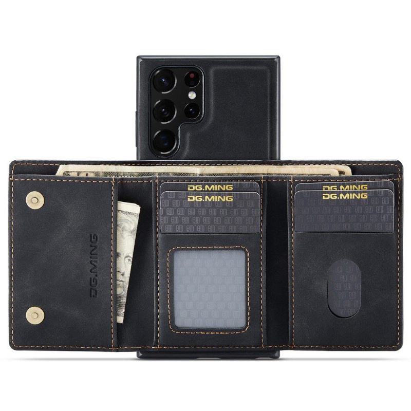 Hoesje voor Samsung Galaxy S22 Ultra 5G M1-serie Afneembare Kaarthouder