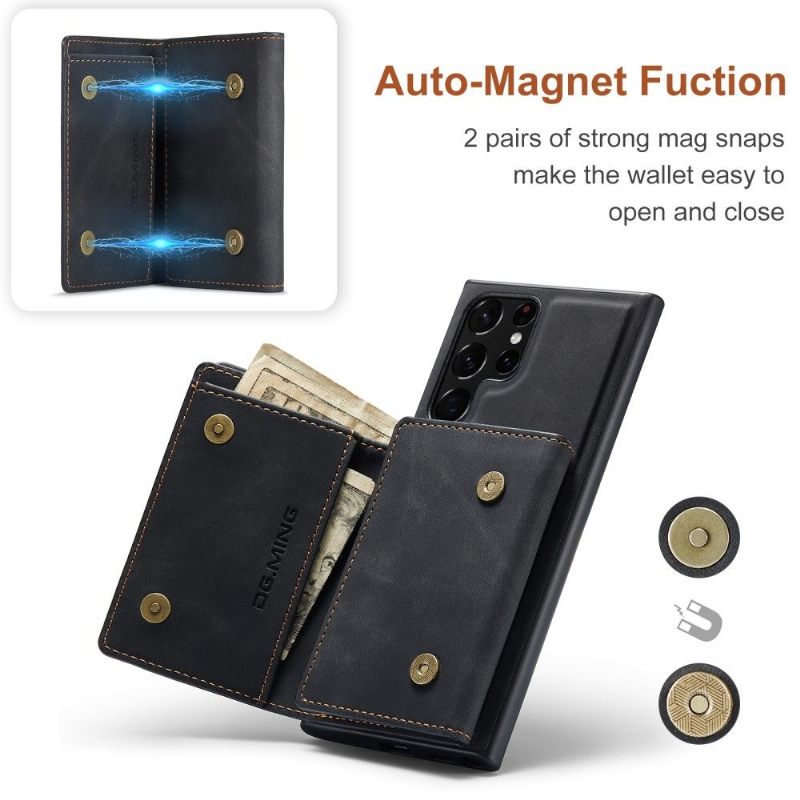 Hoesje voor Samsung Galaxy S22 Ultra 5G M1-serie Afneembare Kaarthouder