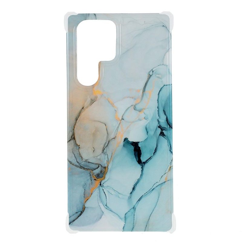 Hoesje voor Samsung Galaxy S22 Ultra 5G Oceaan Marmer