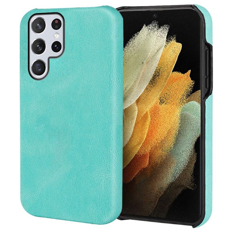Hoesje voor Samsung Galaxy S22 Ultra 5G Slank Zakelijk Kunstleer